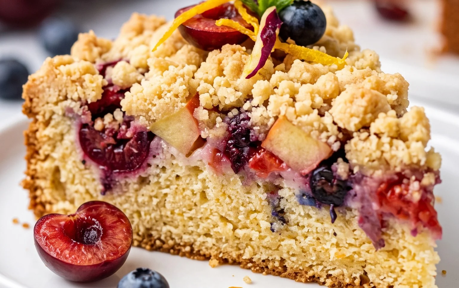 Saftiger Streuselkuchen mit Obst