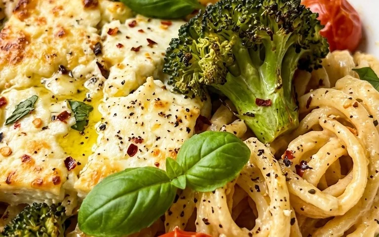Baked Feta and Broccoli Pasta