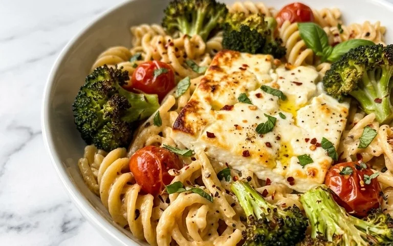 Baked Feta and Broccoli Pasta