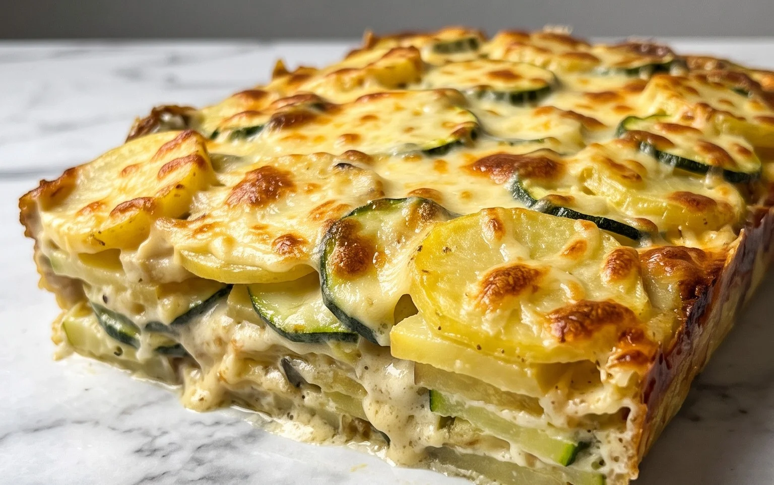 Cremiger Kartoffel-Zucchini-Auflauf Rezept